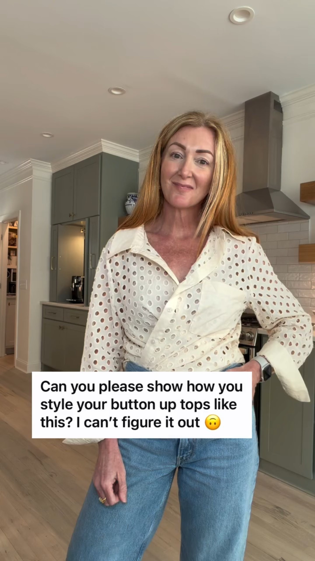 🤍 So many of you asked how I style my button-downs so they look elevated instead of boxy — this is the trick. It takes two minutes and completely changes the shape without sewing, cutting, or committing to anything permanent.

It’s one of those small details that makes a basic shirt feel intentional instead of thrown on.

Save this so you can try it next time you’re getting dressed.

#amazonfinds #over50style #midlifewomen #styleover50 #everydayelevated @amazonfashion @amazoninfluencerprogram

#LTKgrwm #LTKootd #LTKOver40