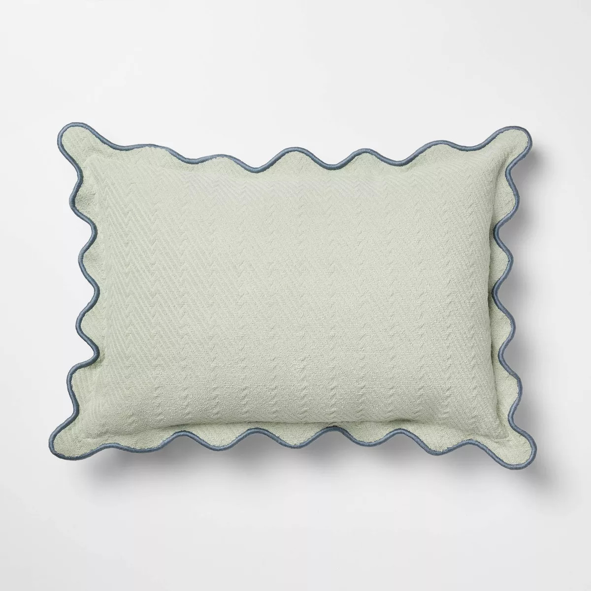 Lumbar Textured Easter Herring Bone Pillow Green Mirage - Threshold™ Design with Studio McGee | Target