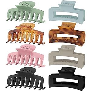 8 Colors Lolalet Strong Hold Hair Claw Clips, 2 Styles Nonslip Medium Large Jaw Clip for Women and G | Amazon (US)