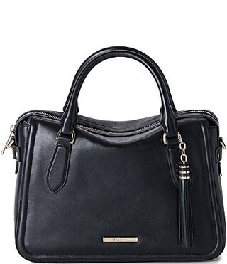 BRAHMIN Nightshade Collection Black Micaela Satchel Bag - Black | Dillard's