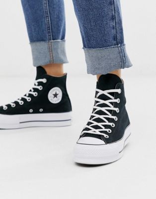 Converse Chuck Taylor Hi Lift Platform black trainers | ASOS (Global)