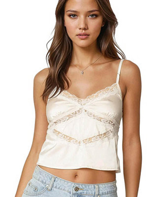 Edikted Womens Tamar Satin Effect Tank Top - Macy's | Macy's