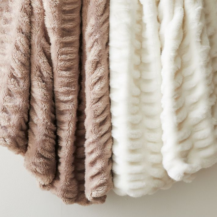 Faux Fur Cascade Throw | West Elm (US)