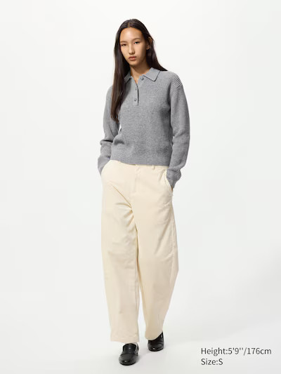 Wool Blend Polo Jumper | UNIQLO (UK)