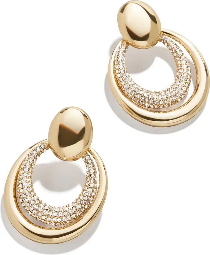 BaubleBar Pavé Double Hoop Earrings | Nordstrom | Nordstrom