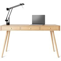 Oak Office Desk With Three Solid Oak Drawers, Mid Century Modern, Study Desk, Writing Table, Bureau, Computer | Etsy (US)