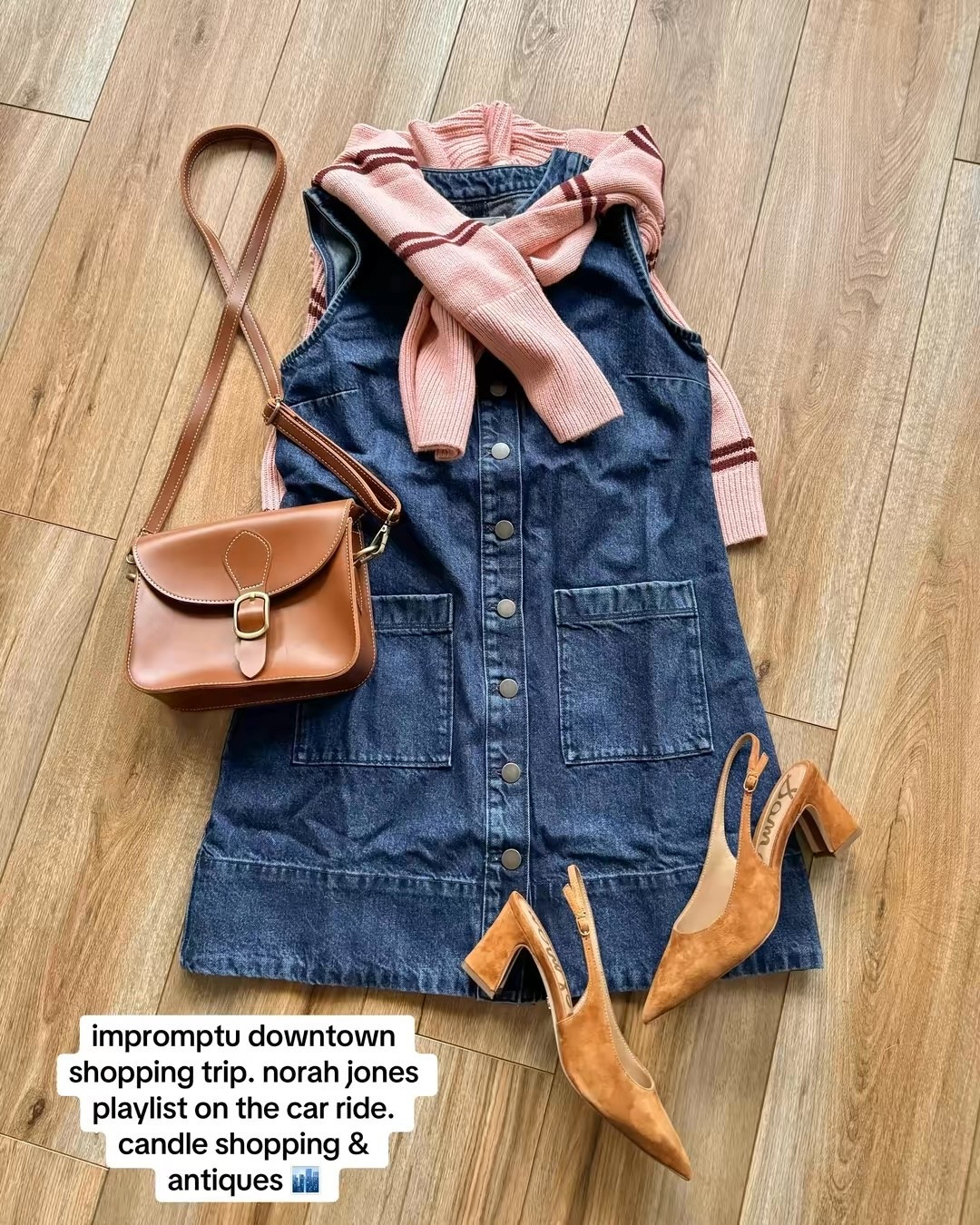 fall outfit. denim dress. cute casual chic fall outfits.

#LTKSeasonal #LTKSaleAlert #LTKootd