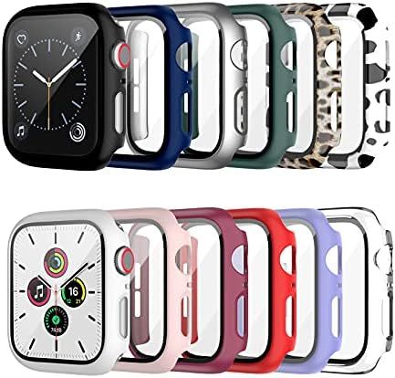 12 Pack Case with Tempered Glass Screen Protector for Apple Watch 40mm Series 6/SE/Series 5/Serie... | Amazon (US)