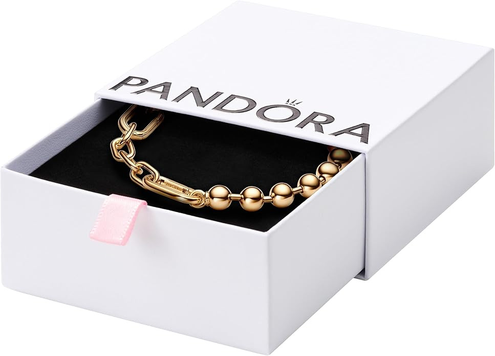 PANDORA Metal Bead & Link Chain Bracelet - Compatible ME Charms - Gift for Her - With Gift Box | Amazon (US)