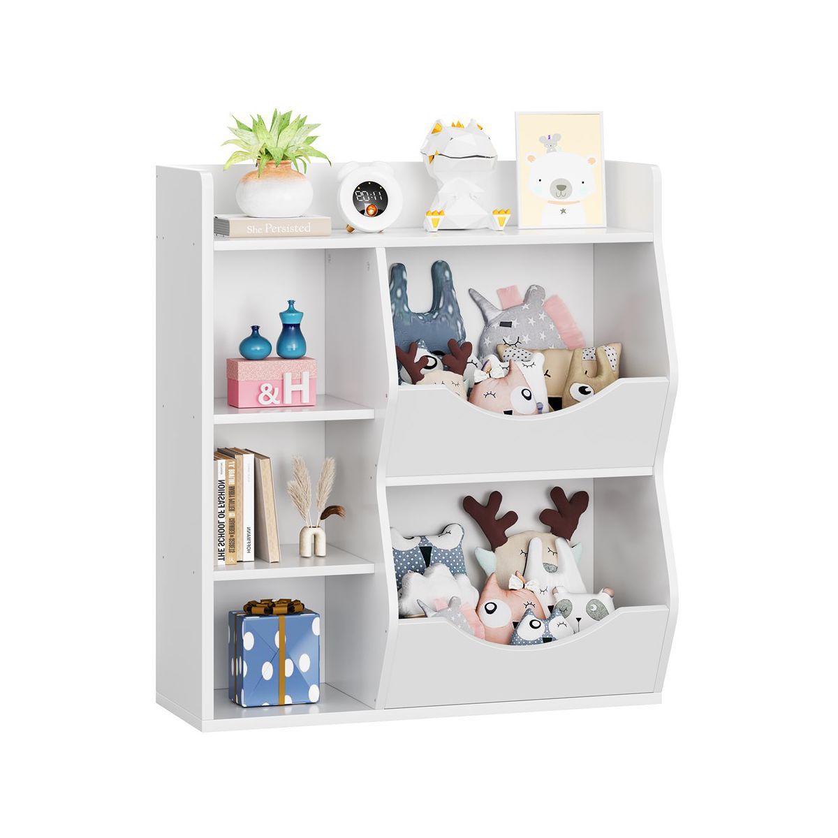 Trinity Toy Storage Organizer with Bookcase, Kid’s Multi Shelf Cubby for Books,Toys, Storage Or... | Target