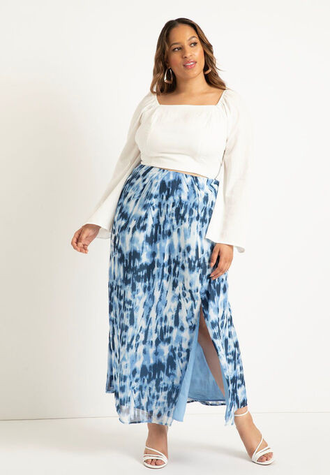 Faux Wrap Maxi Skirt | Eloquii