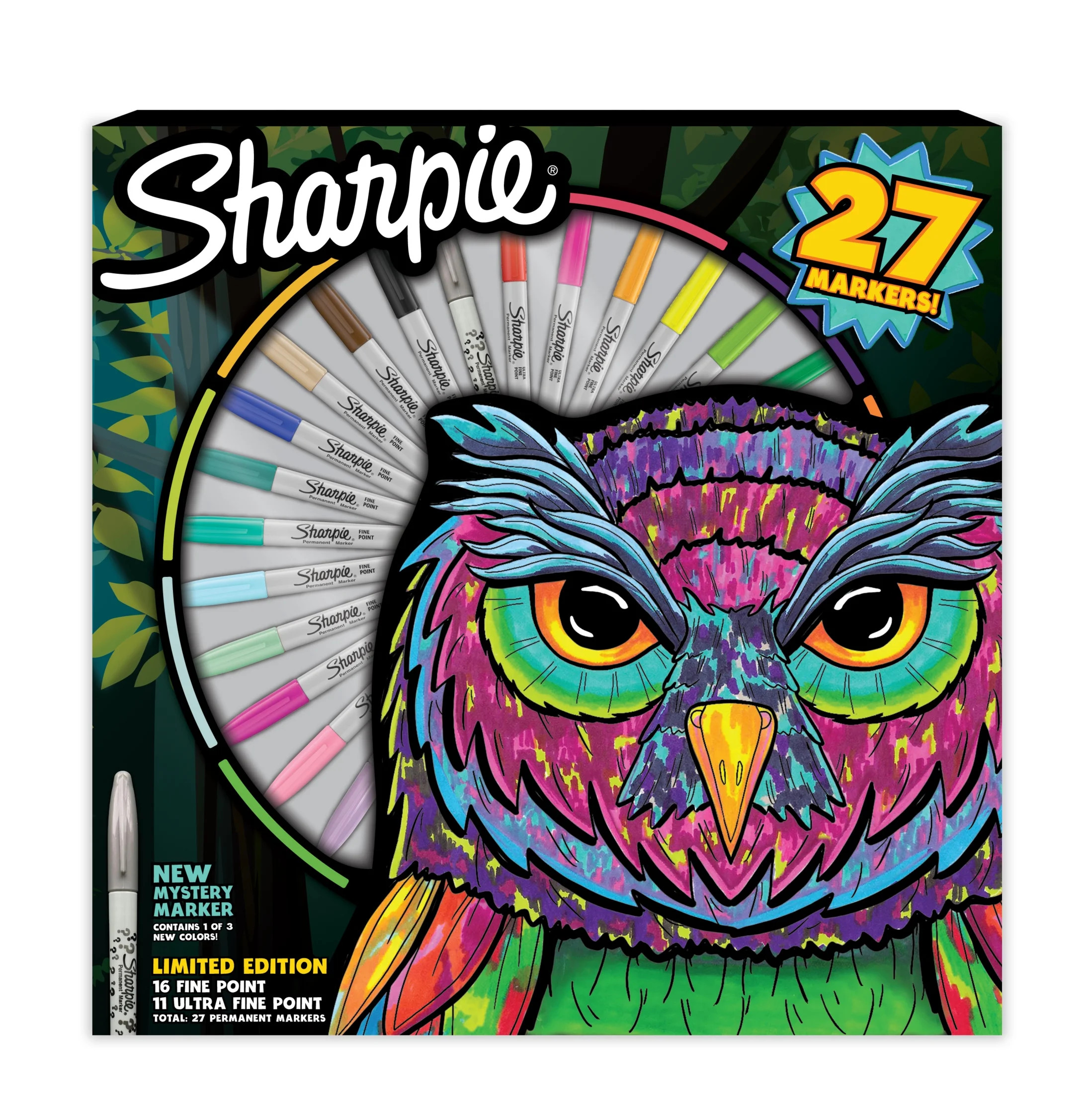 Sharpie Permanent Marker Pack, Fine and Ultra-Fine Tip Markers, Assorted Colors Plus 1 Mystery Co... | Walmart (US)