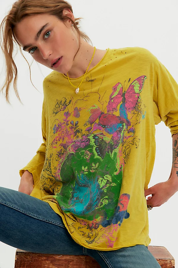 Magnolia Pearl Just A Squirrel Viggo Long Sleeve Tee | Free People (Global - UK&FR Excluded)