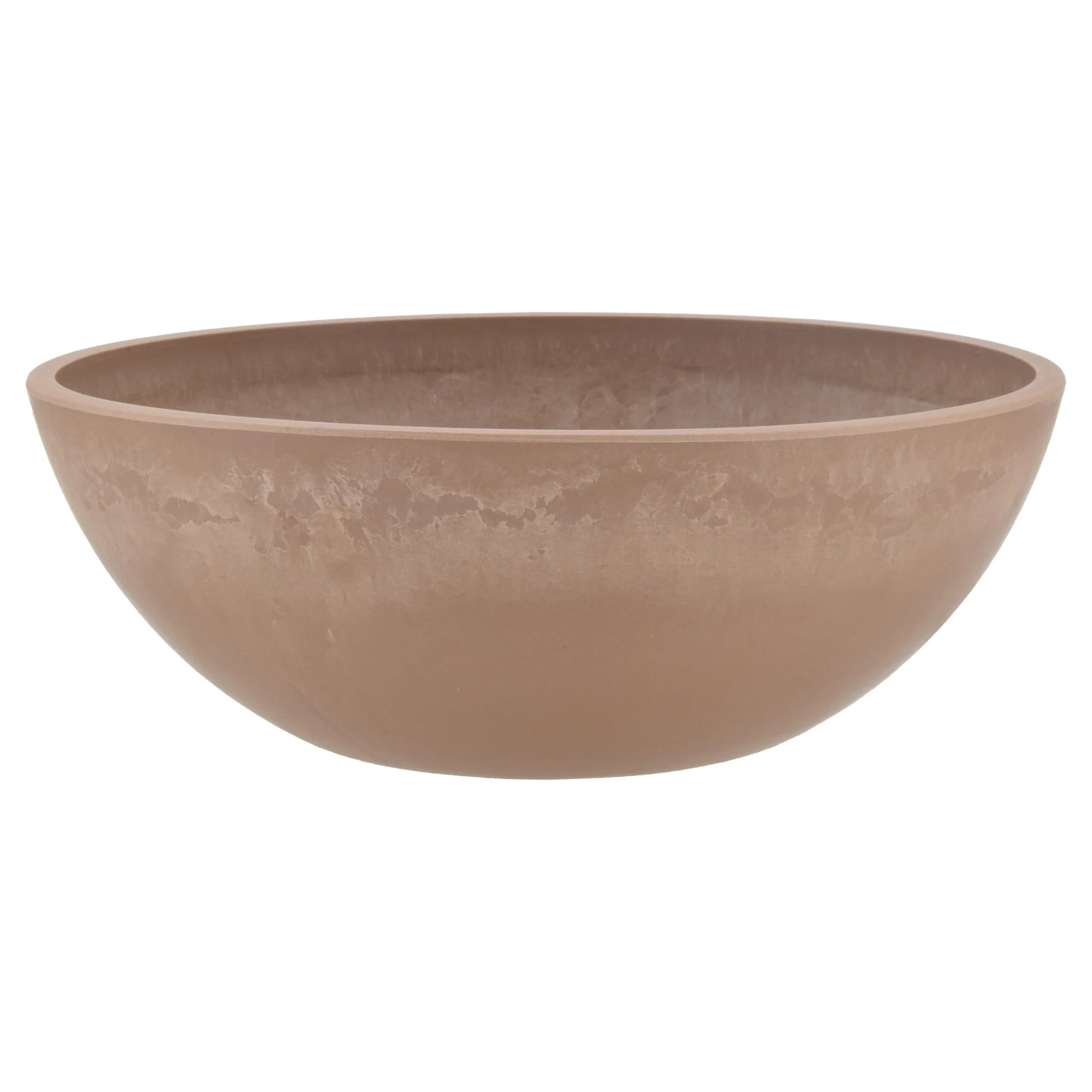Arcadia Garden 15” x 15” x 7” Round Taupe Resin Garden Bowl Planter with Durable Lightweigh... | Walmart (US)