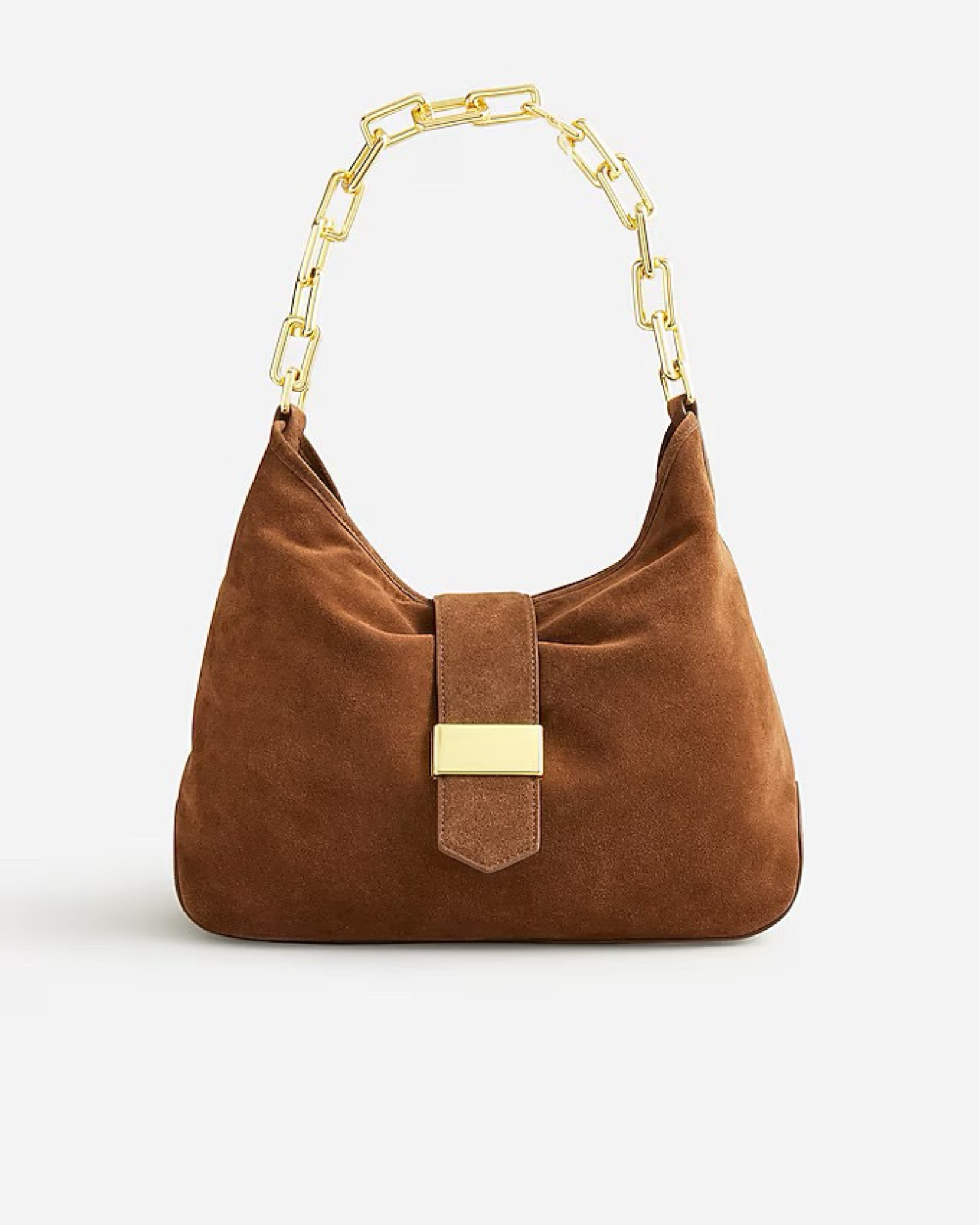 Brown suede hobo style bag for fall. Love the gold chain strap 

#LTKItBag #LTKStyleTip #LTKSeasonal