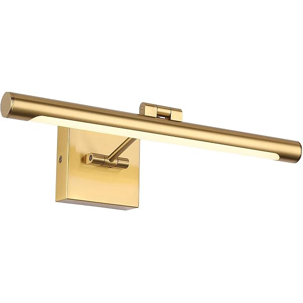 Picture Light, 16in Battery Operated Picture Lights for Paintings,Metal Remote Control Display Art Light with Timer and Dimmable for Wall Painting,Frame, Portrait, Dartboard-BRASS | Amazon (US)