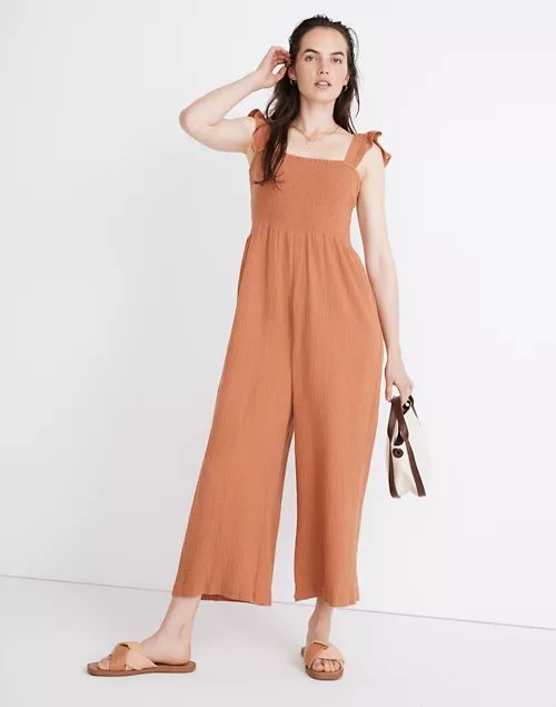 Lightspun Lucie Flutter-Sleeve Jumpsuit | Madewell