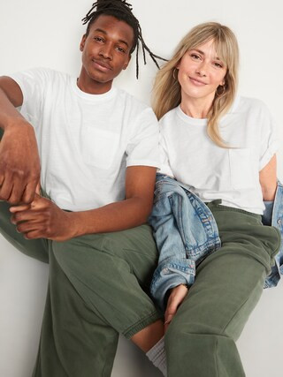 Slub-Knit Workwear-Pocket Gender-Neutral T-Shirt for Adults | Old Navy (US)