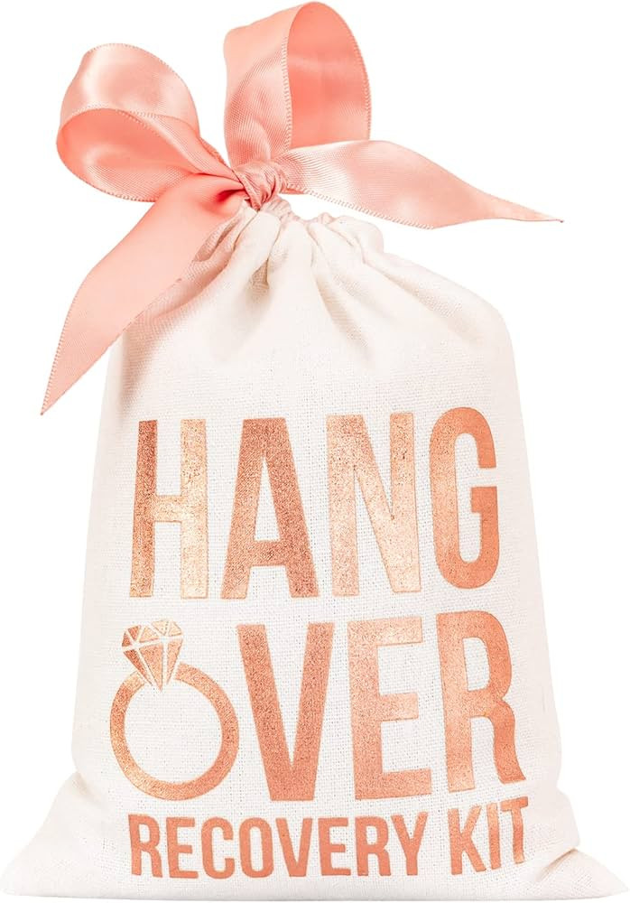 MEJOY 10pcs Wedding Party Favor Bags,Rose Gold Foil Gift Bags,HANGOVER Bags, Hangover Kit Bags fo... | Amazon (US)