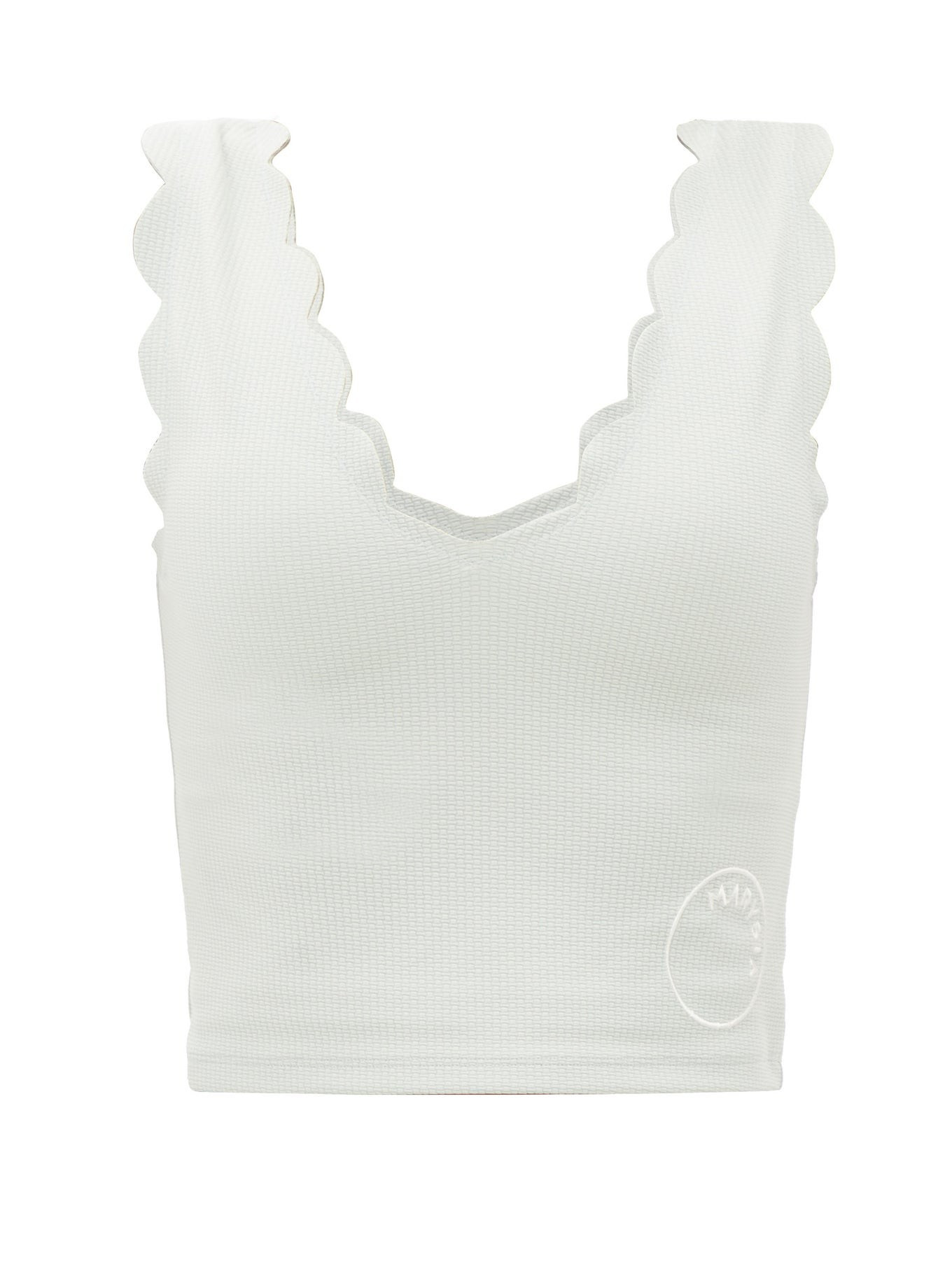 Venus scalloped-edge cropped top | Marysia | Matches (US)