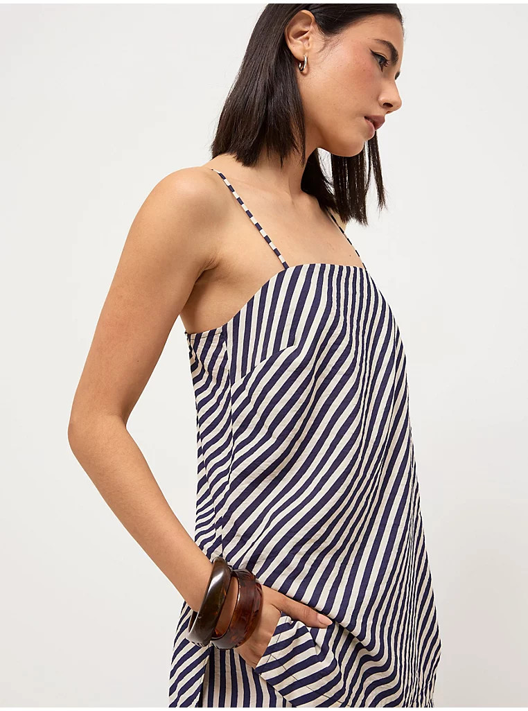 Navy Striped Co-ord Cami | George
