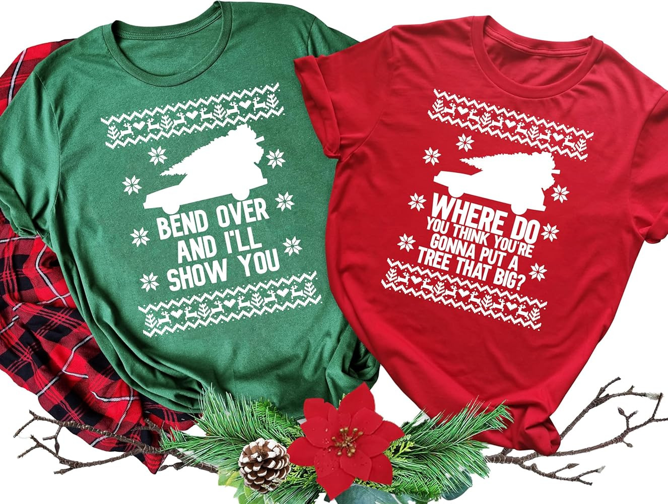 Matching Couples Christmas Shirts, Funny Christmas Shirts for Couples, Griswold Christmas Shirt, ... | Amazon (US)