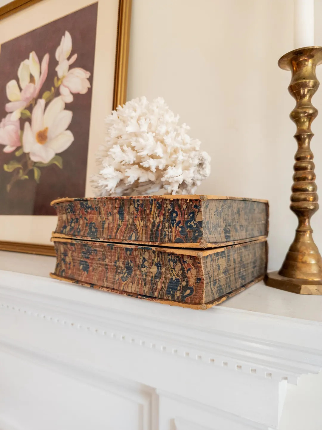 1860s Old Leather Books | Marble Pages - Etsy | Etsy (US)