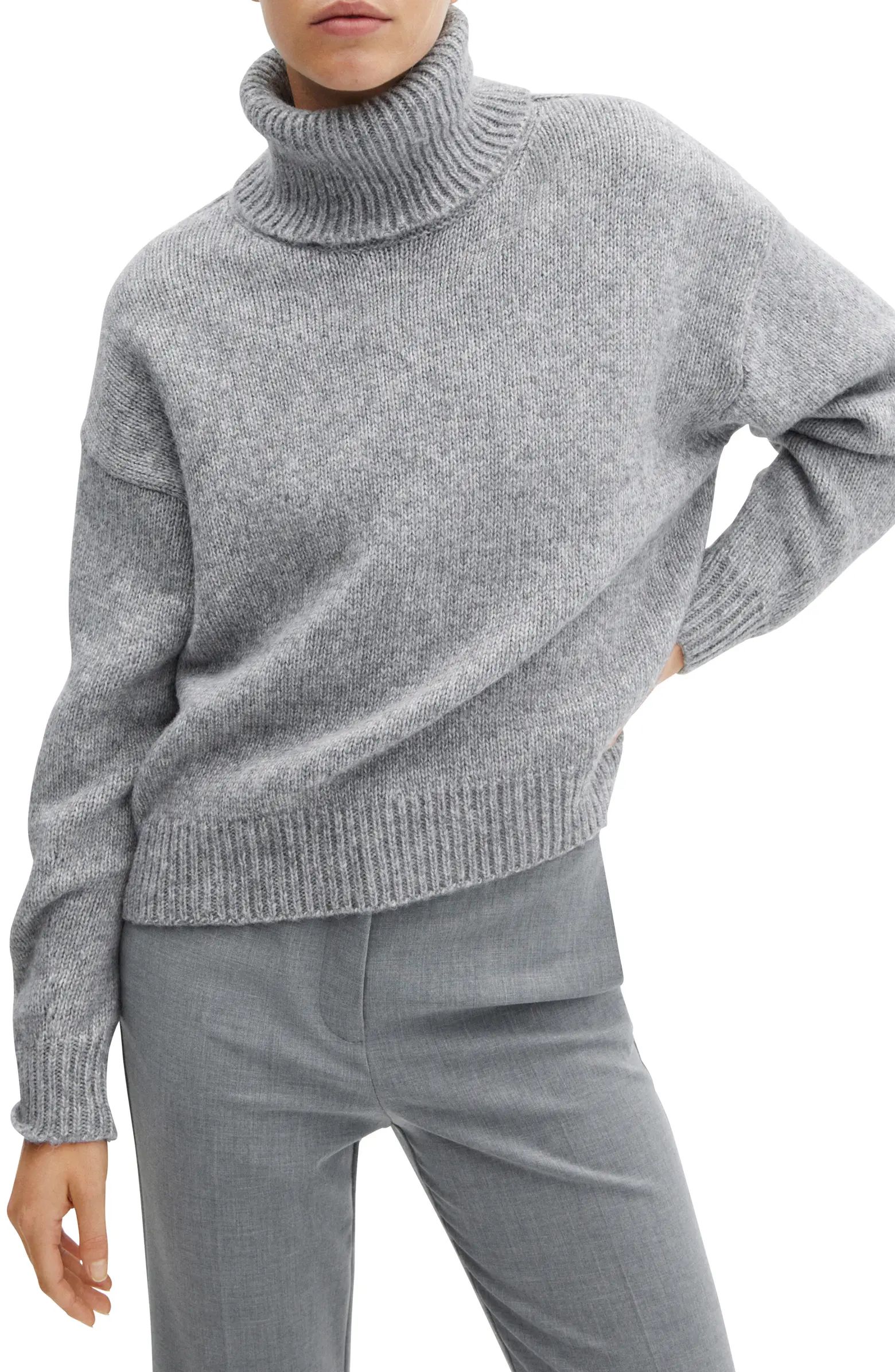 MANGO Oversize Turtleneck Sweater | Nordstrom | Nordstrom
