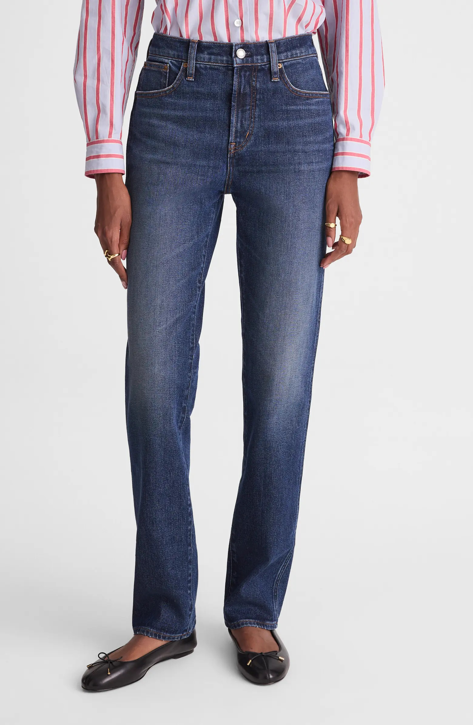 The Longline Straight Leg Jeans | Nordstrom