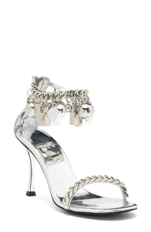 Jeffrey Campbell Charmz Ankle Strap Sandal in Silver Silver at Nordstrom, Size 8 | Nordstrom