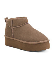 Suede Hippy Platform Booties | TJ Maxx