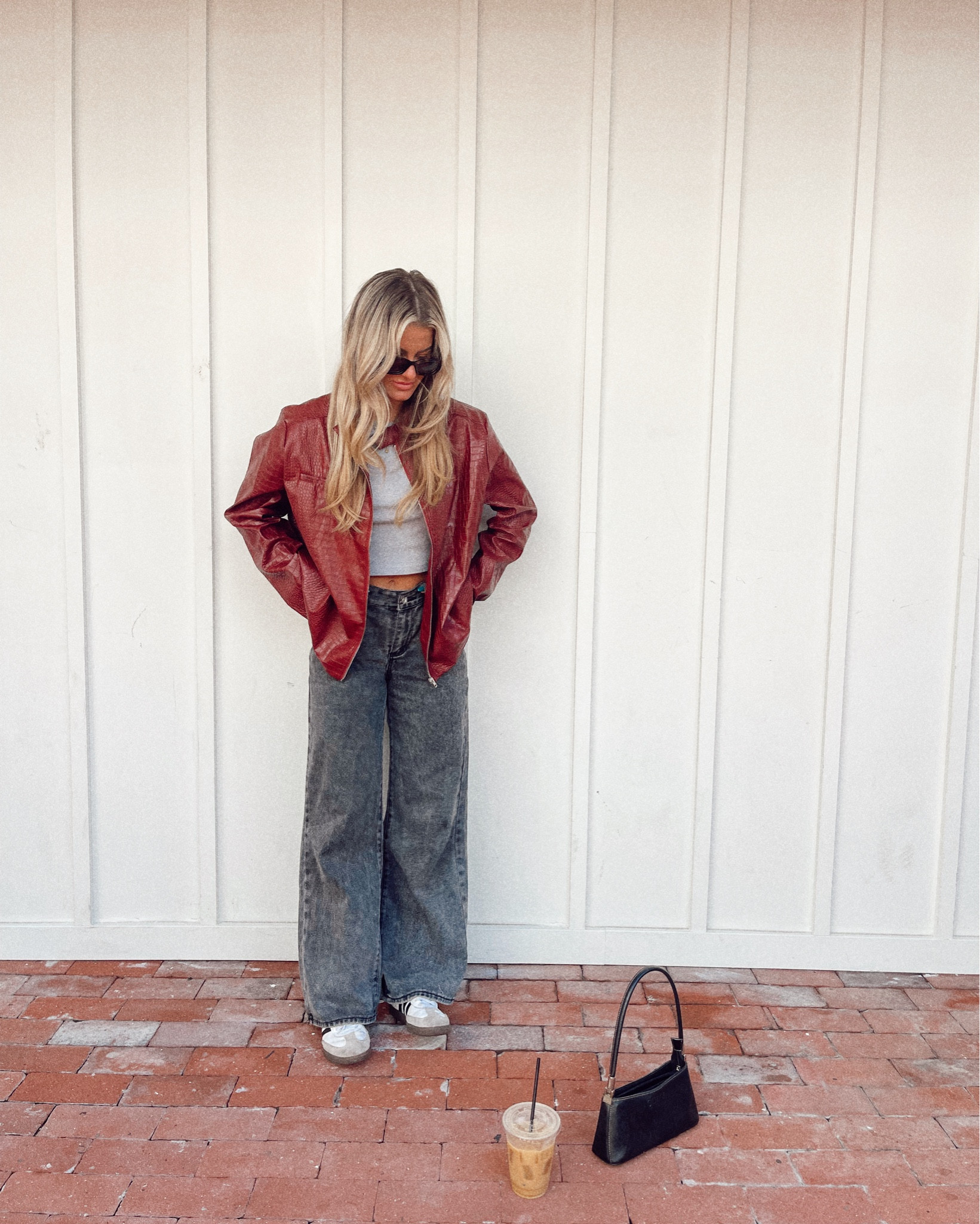Size Large jacket 
Small jeans (4)
7.5 shoe 
Small tee 


#LTKStyleTip #LTKBeauty #LTKFindsUnder100