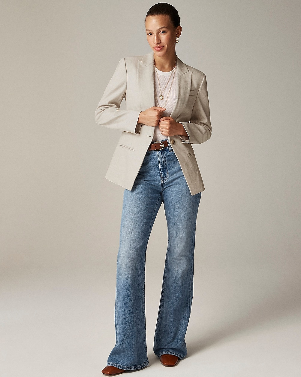 Alexandra blazer in stretch linen blend | J. Crew US