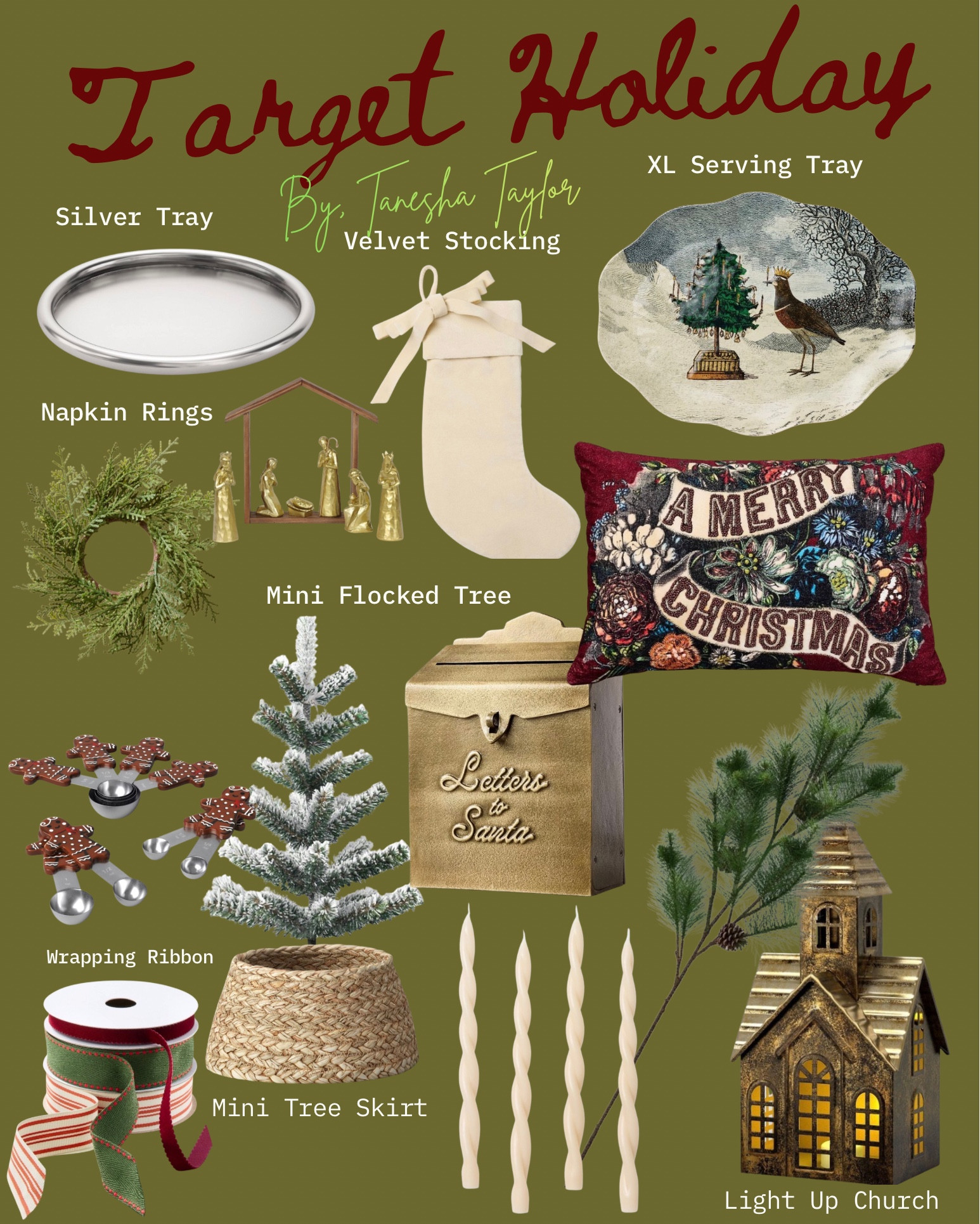 I scoured the aisles of Target to find the BEST OF THE BEST this Holiday Season! ❤️🎄🎅🏻All of these pieces I personally own and am using to decorate my house. The mini tree with the rattan tree skirt to the mini wreath linen holders! The silver tray and gorgeous designer platter that’s almost sold out! Get ahead of the curve and buy now before it’s sold out. The good stuff goes fast! I also added some gorgeous garland one for a mantle or table. The other long enough for doorways and tall stairs. 

#LTKHoliday #LTKSeasonal #LTKHome