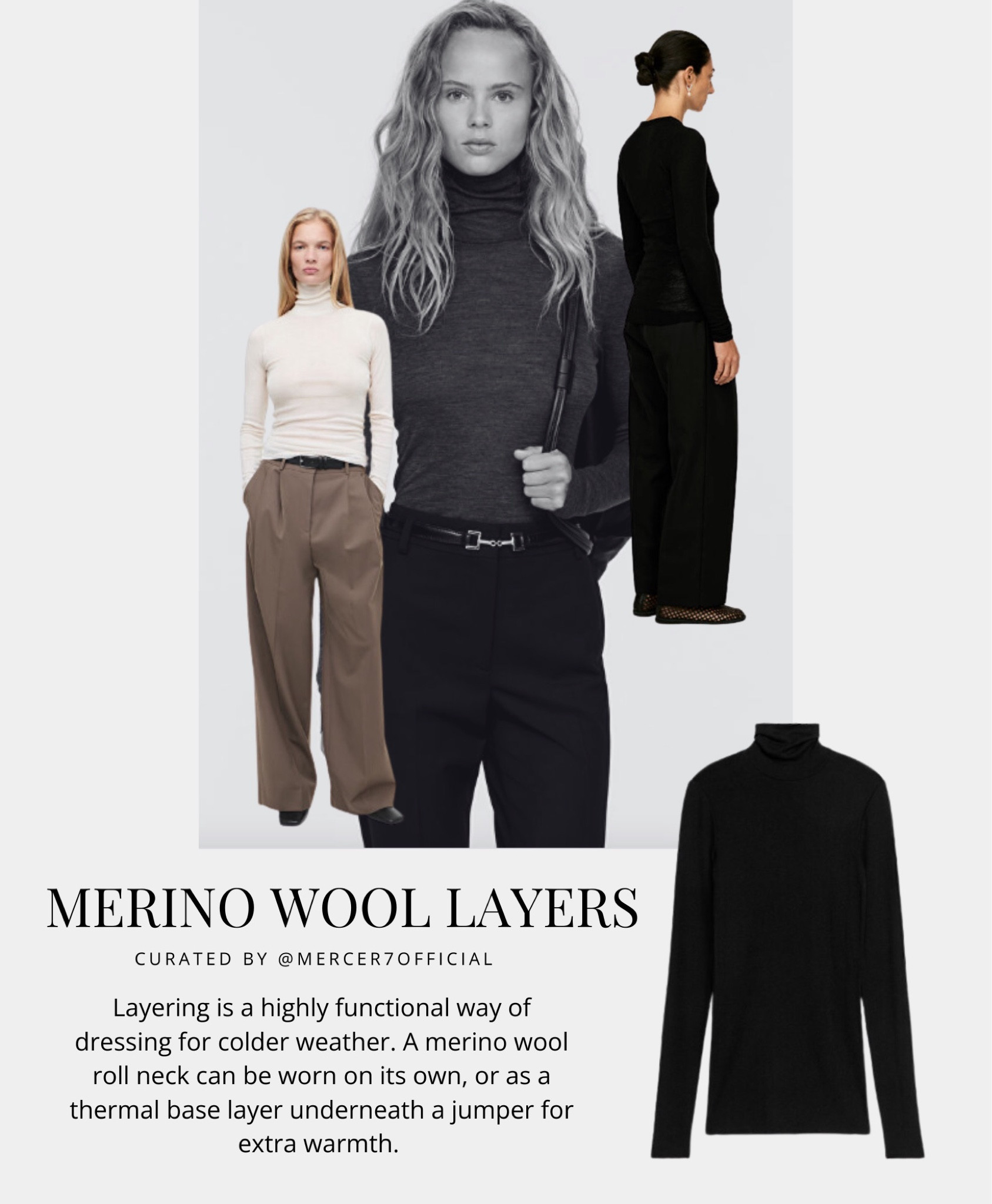 merino wool, cashmere, roll neck, turtleneck, layers, winter fashion 

#LTKuk #LTKwinter #LTKeurope