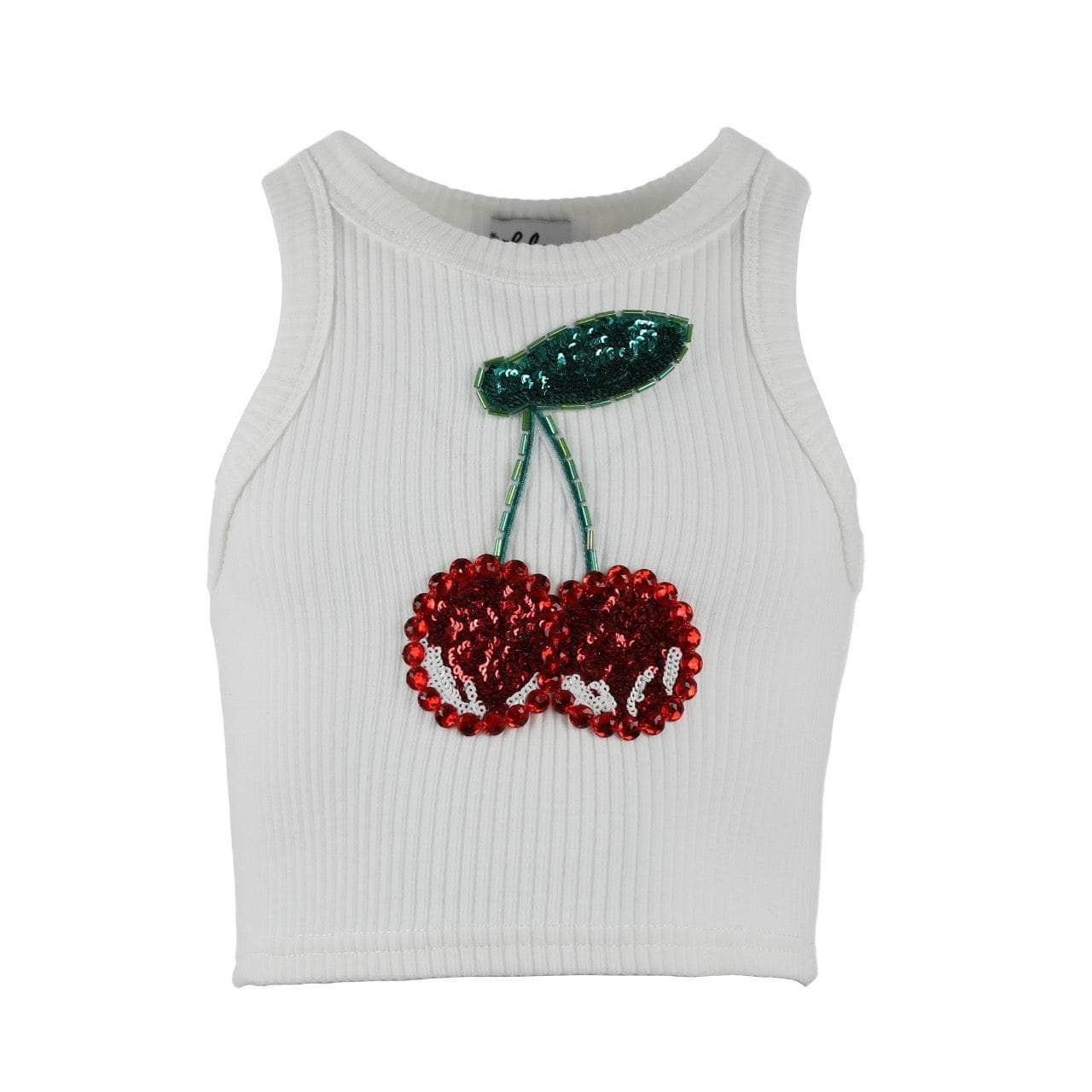 Women's Beaded Gem Cherry Tank Adult Medium | Lola + The Boys