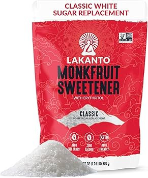 Lakanto Monk Fruit Sweetener with Erythritol, White Sugar Substitute, Monk Fruit Extract, Classic... | Amazon (US)