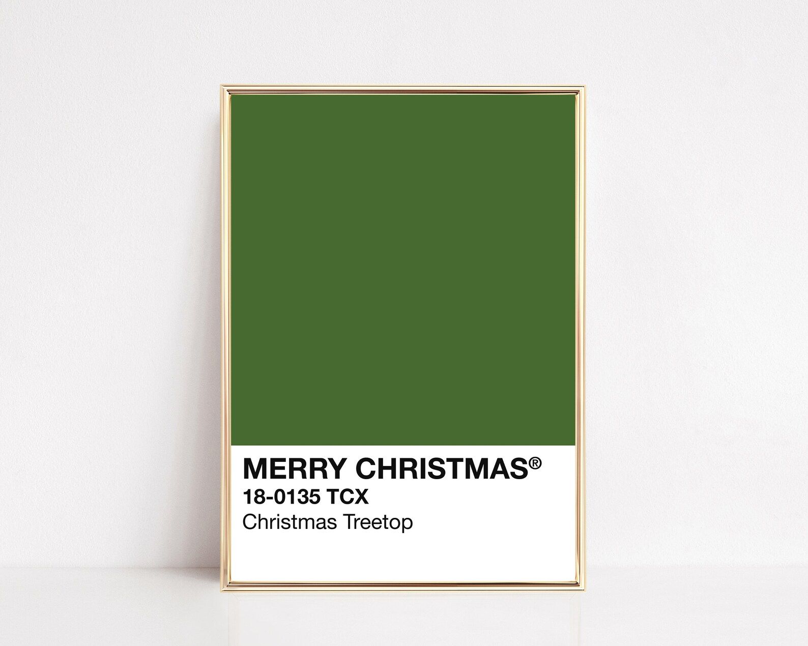 christmas treetop print | printable christmas wall decor | color block poster | modern holiday | ... | Etsy (US)