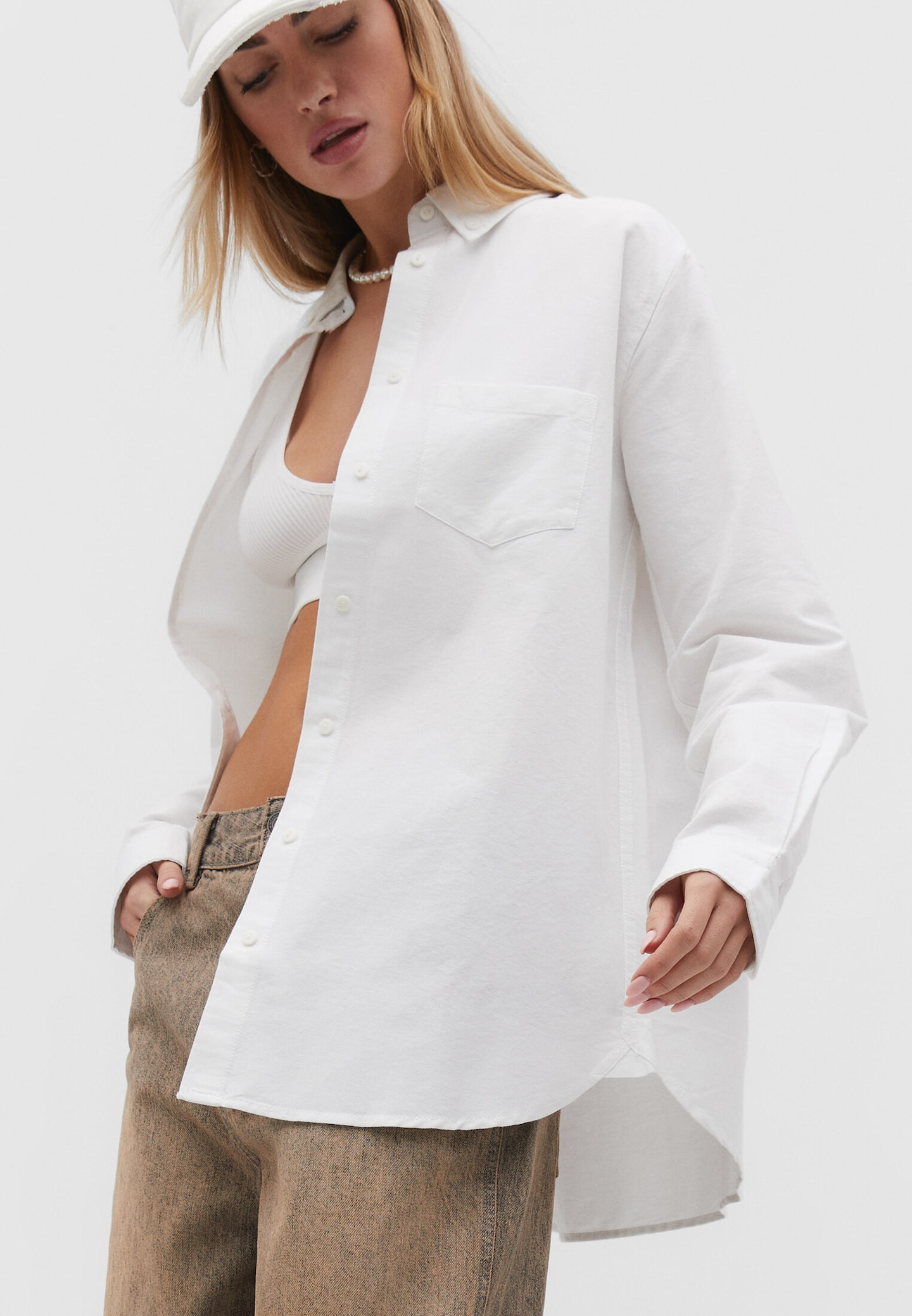 Chemise oxford en coton | Stradivarius (FR)