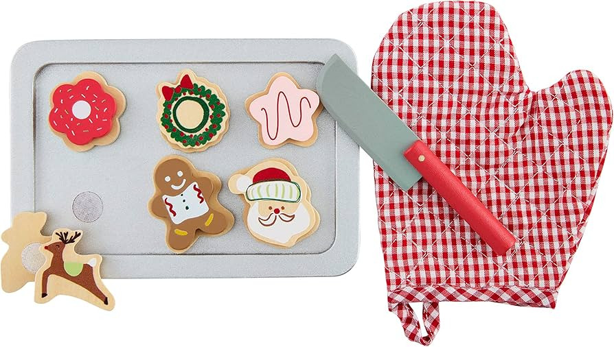 Mud Pie Kids Christmas Cookie Wood Toy Set | Amazon (US)