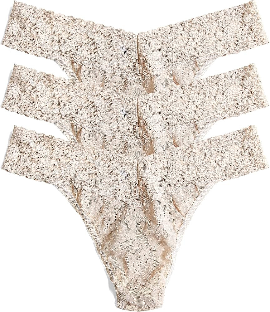 hanky panky, Signature Lace Original Rise Thong 3 Pack, One Size (4-14) | Amazon (US)