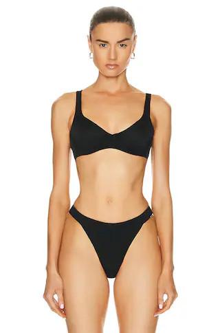 CUUP Micro Scoop Bra in Black | FWRD 