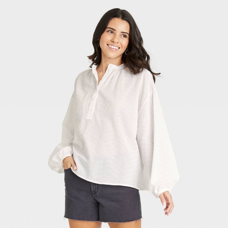 Women's Balloon Long Sleeve Poet Blouse - Universal Thread™ | Target