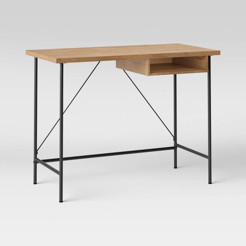 Wood and Metal Writing Desk with Storage - Room Essentials™ | Target