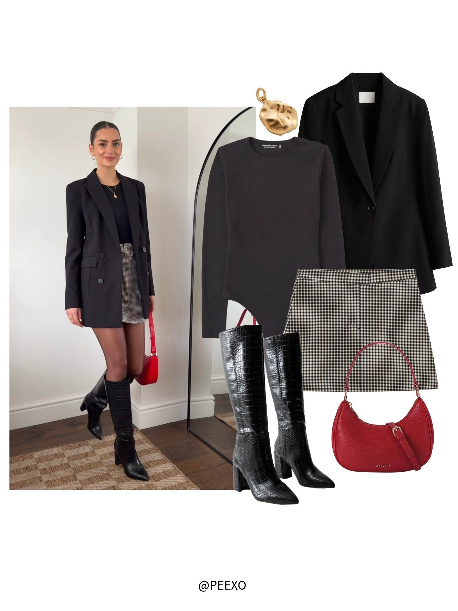 Styling a check mini skirt for winter - outfit breakdown

#LTKdatenight #LTKuk