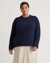 100% Organic Cotton Fisherman Crew Sweater - Plus Size | Quince