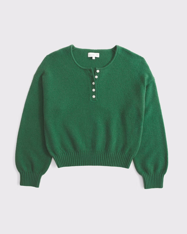 Merino Wool-Blend Henley Sweater | Abercrombie & Fitch (US)