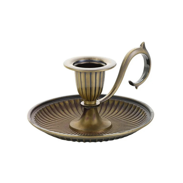 European Style Candlestick Valentines Day Handheld Candle Holders Retro Single for Head Candlelig... | Walmart (US)