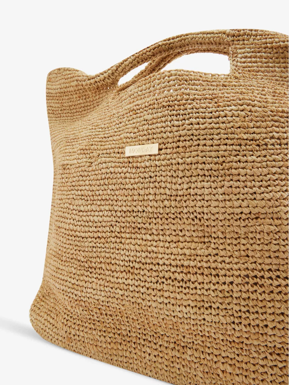Paloma large raffia top-handle bag | Selfridges