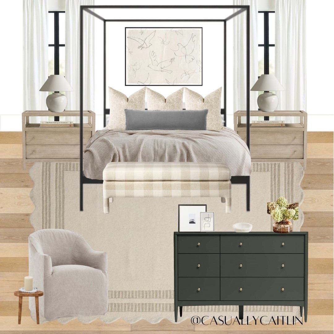 Neutral and cozy bedroom inspo

Canopy bed, neutral pillows, scalloped rug, wall art, sitting area, bedroom inspo, dresser styling, bedroom styling ideas 

#LTKHome #LTKStyleTip #LTKFindsUnder50